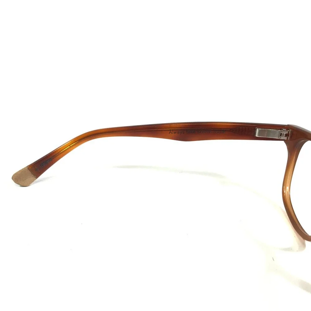 Proof Eyeglasses Frames Delta Clear Brown Square Horn Rim 47-19-138